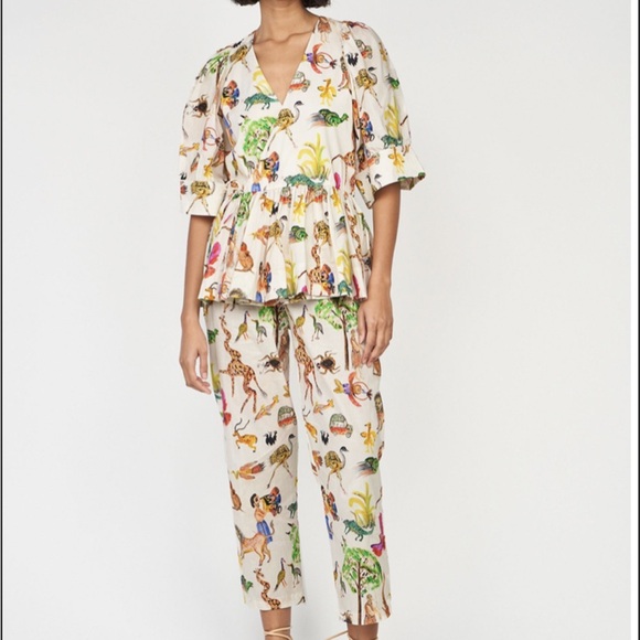 RHODE Vintage 70’s Animal side tie top MED - Picture 3 of 8